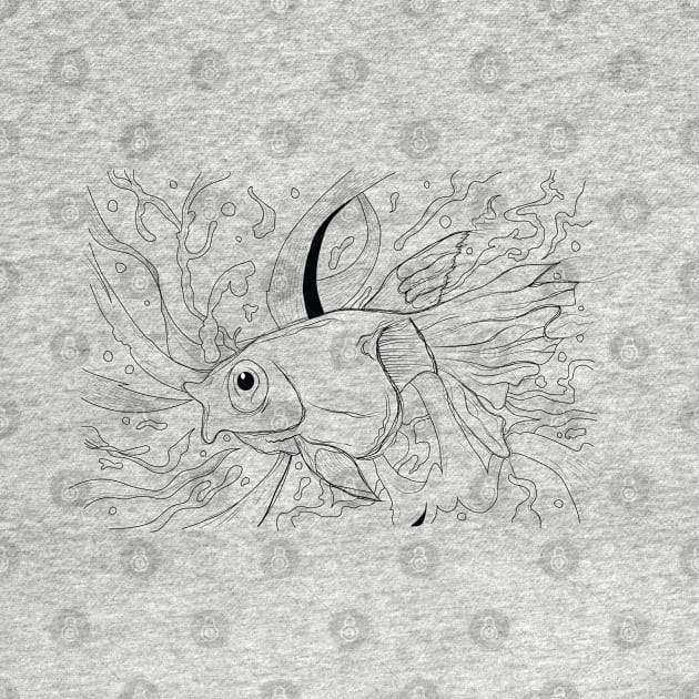 Koi Fish Doodle by syahrilution